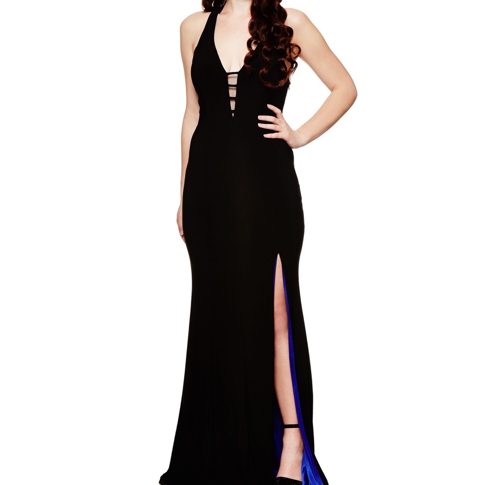 Open Back Dress With Slit - Picture 3 of 3